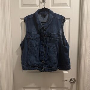 Eloquii Blue Denim Vest